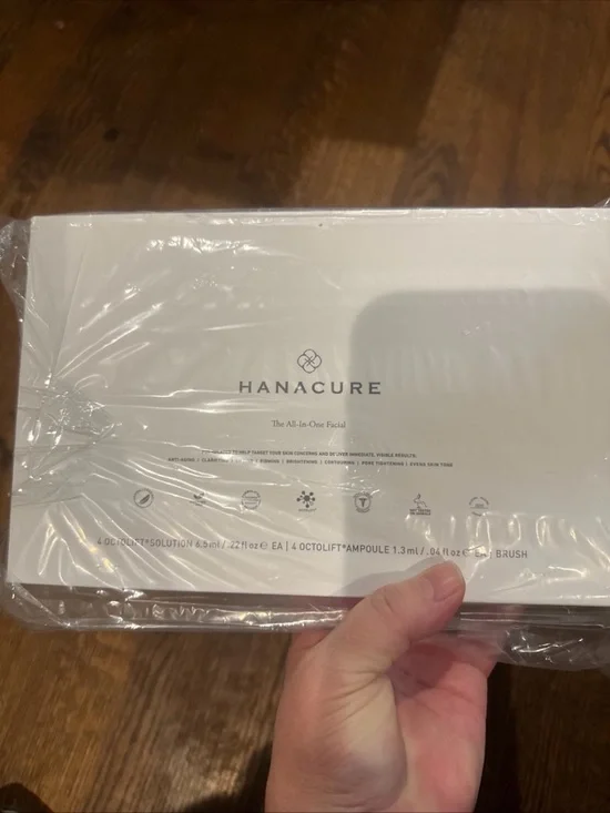 All-In-One Facial/Hanacure Set/4 Facials/Clear Multi-Benefit Mask Set with Brush - Picture 2 of 15